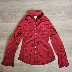 Converse One Star Stretch Button Down Shirt - Size XSmall